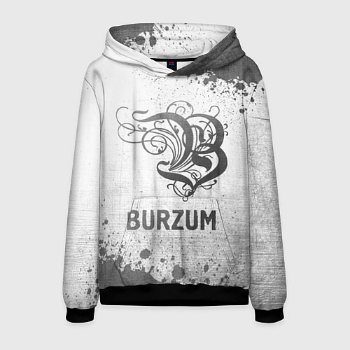 Мужская толстовка Burzum - white gradient / 3D-Черный – фото 1