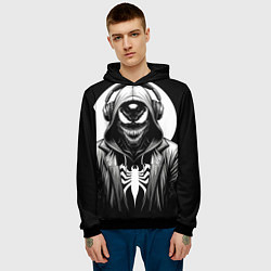 Толстовка-худи мужская Venom black, цвет: 3D-черный — фото 2