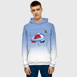 Толстовка-худи мужская Колорадо Эвеланш - геометрический градиент, цвет: 3D-белый — фото 2