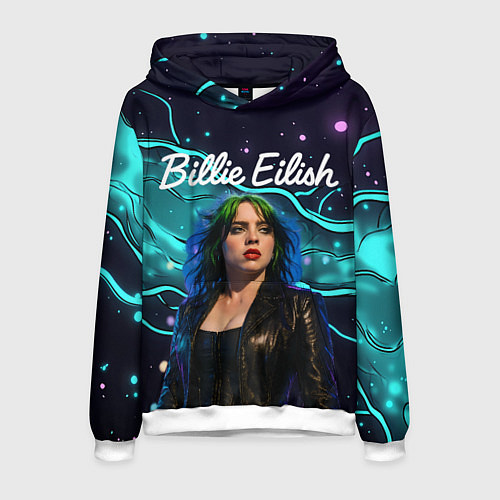 Мужская толстовка Певица Билли Айлиш / 3D-Белый – фото 1