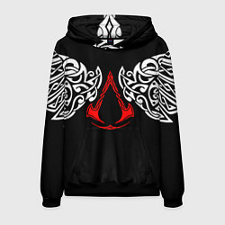 Толстовка-худи мужская Силуэт ворона - Aссасинс Крид, цвет: 3D-черный