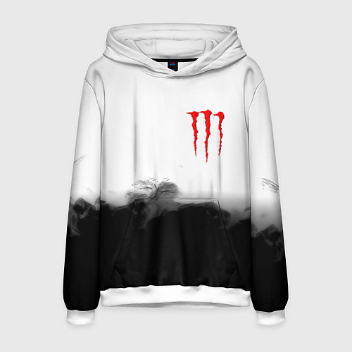 Мужская толстовка Monster energy splash smoke / 3D-Белый – фото 1