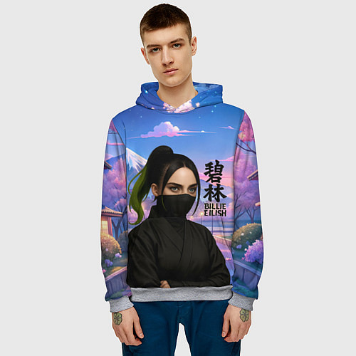Мужская толстовка Ниндзя Билли Айлиш / 3D-Меланж – фото 3