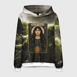 Толстовка-худи мужская Карта с Билли Айлиш, цвет: 3D-белый