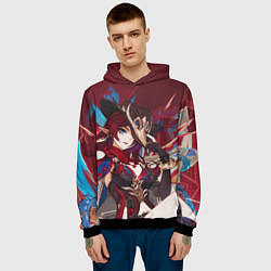 Толстовка-худи мужская Chasca Genshin Impact, цвет: 3D-черный — фото 2