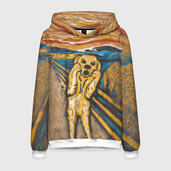 Толстовка-худи мужская Крик - Пёс, цвет: 3D-белый