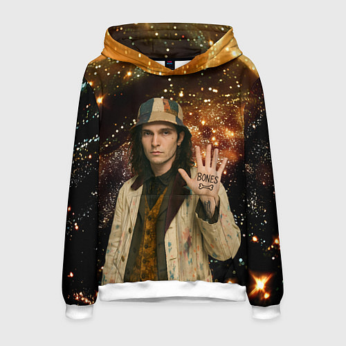 Мужская толстовка Bones в панаме / 3D-Белый – фото 1