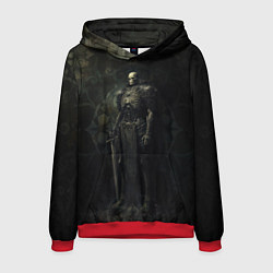 Толстовка-худи мужская Командир скелетов, цвет: 3D-красный