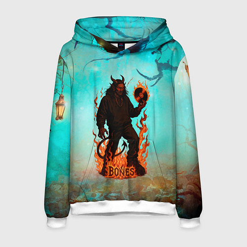 Мужская толстовка Bones в стиле демона / 3D-Белый – фото 1