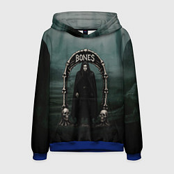 Толстовка-худи мужская Bones арка из костей, цвет: 3D-синий
