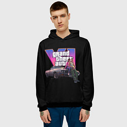 Толстовка-худи мужская GTA VI, цвет: 3D-черный — фото 2
