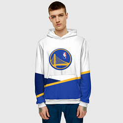 Толстовка-худи мужская Golden State Warriors - NBA, цвет: 3D-белый — фото 2