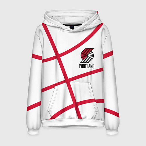 Мужская толстовка Трэйл Блэйзерс - белый мяч / 3D-Белый – фото 1