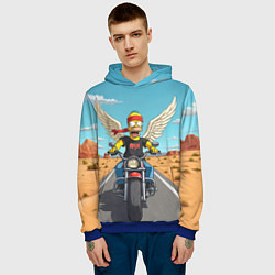 Толстовка-худи мужская Летящий в даль Гомер - Ария, цвет: 3D-синий — фото 2