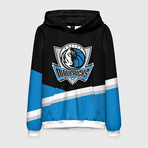 Мужская толстовка Даллас Маверикс - линии / 3D-Белый – фото 1