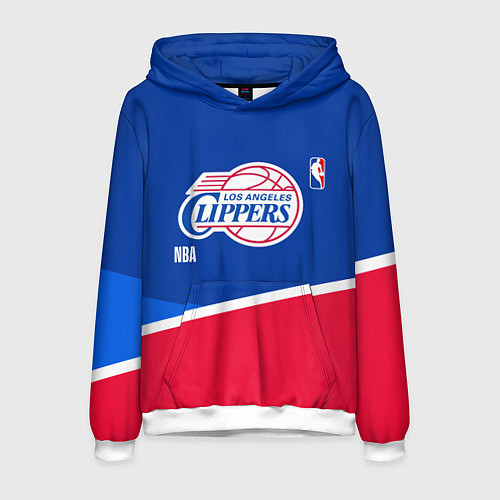 Мужская толстовка LA Clippers - basketball / 3D-Белый – фото 1