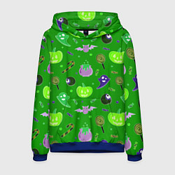 Толстовка-худи мужская Halloween green, цвет: 3D-синий
