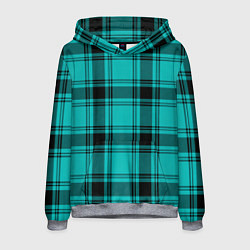 Толстовка-худи мужская Checkered blue, цвет: 3D-меланж