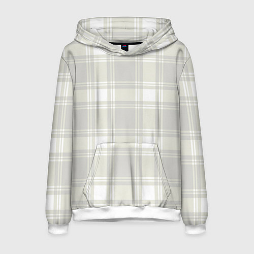 Мужская толстовка Checked white completely / 3D-Белый – фото 1