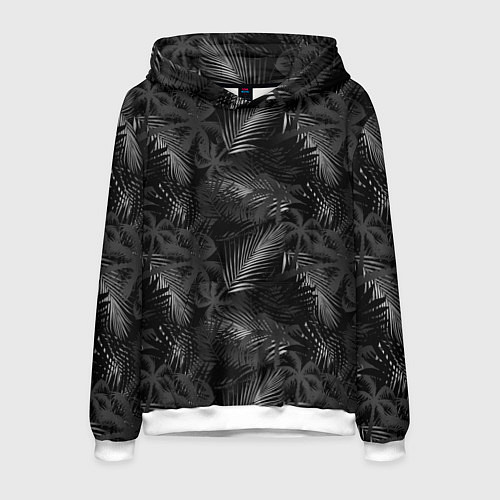 Мужская толстовка Palm black and white / 3D-Белый – фото 1
