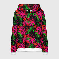 Толстовка-худи мужская Palm red pink, цвет: 3D-белый