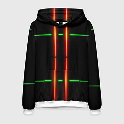 Мужская толстовка Neon green black red line