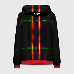 Мужская толстовка Neon black green circles