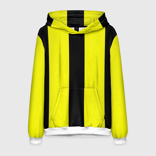 Мужская толстовка Color yellow black line / 3D-Белый – фото 1