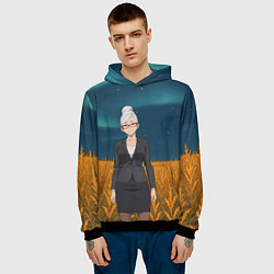 Толстовка-худи мужская Сэйко Аясэ Дандадан, цвет: 3D-черный — фото 2