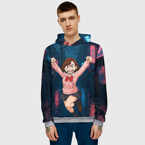 Мужская толстовка Сиратори Айра в ярости / 3D-Меланж – фото 3