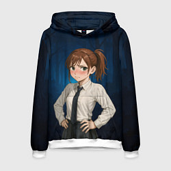 Толстовка-худи мужская Сиратори Айра школьница, цвет: 3D-белый