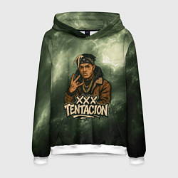 Толстовка-худи мужская XXXTentacion anime, цвет: 3D-белый
