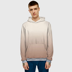 Толстовка-худи мужская Градиент песочный, цвет: 3D-меланж — фото 2