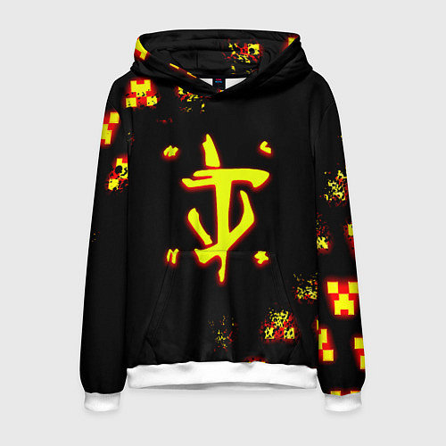 Мужская толстовка Doom x minecraft / 3D-Белый – фото 1