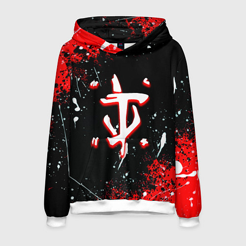 Мужская толстовка Doom краски абстракция / 3D-Белый – фото 1