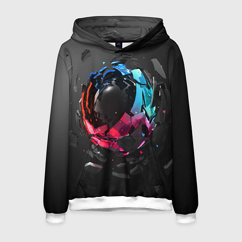 Мужская толстовка Abstract graphics / 3D-Белый – фото 1