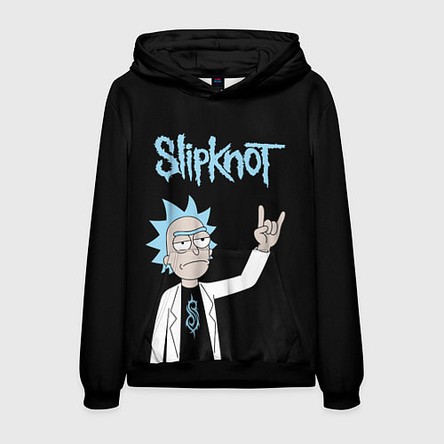 Мужская толстовка Slipknot и Рик Санчес из Рик и Морти / 3D-Черный – фото 1