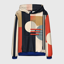 Толстовка-худи мужская Баухаус - текстура, цвет: 3D-синий