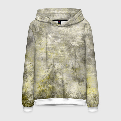 Мужская толстовка Абстракция - yellow acidic liquid / 3D-Белый – фото 1