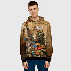 Толстовка-худи мужская Сталкер - тени из прошлого, цвет: 3D-черный — фото 2