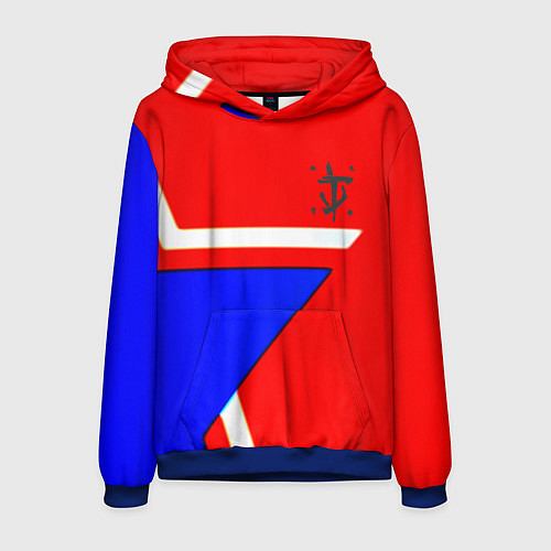 Мужская толстовка Doom star geometry / 3D-Синий – фото 1