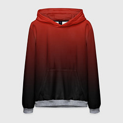 Толстовка-худи мужская Red gradient, цвет: 3D-меланж