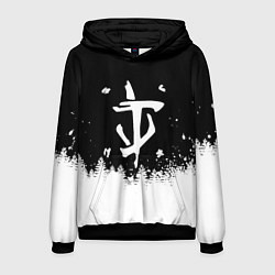 Толстовка-худи мужская Doom winter wild, цвет: 3D-черный