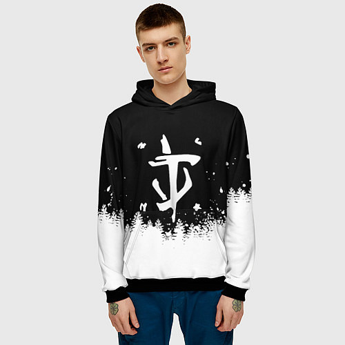 Мужская толстовка Doom winter wild / 3D-Черный – фото 3