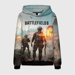 Толстовка-худи мужская Солдаты из Battlefield 6, цвет: 3D-черный