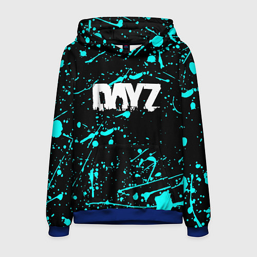 Мужская толстовка Dayz голубые краски / 3D-Синий – фото 1