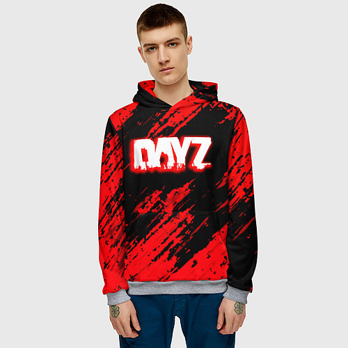 Мужская толстовка Dayz штрихи красок / 3D-Меланж – фото 3