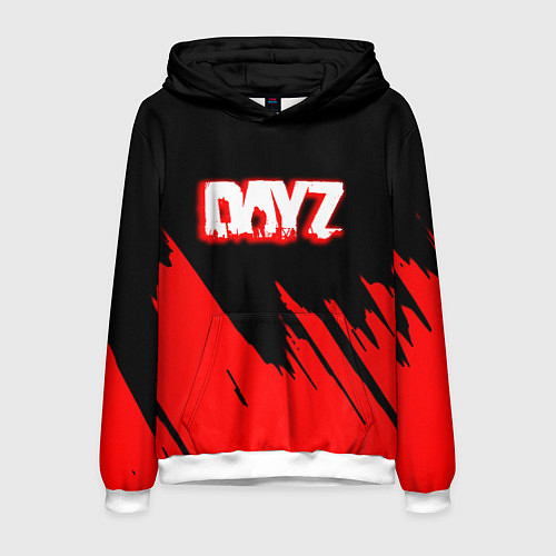 Мужская толстовка Dayz штрихи красок / 3D-Белый – фото 1