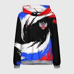 Толстовка-худи мужская Федерация бокса РФ - краска, цвет: 3D-меланж