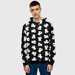 Толстовка-худи мужская Annoying dog pattern - Undertale, цвет: 3D-черный — фото 2